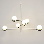 Lustra Suspension en Verre Noir avec Cadre - Neutralighting