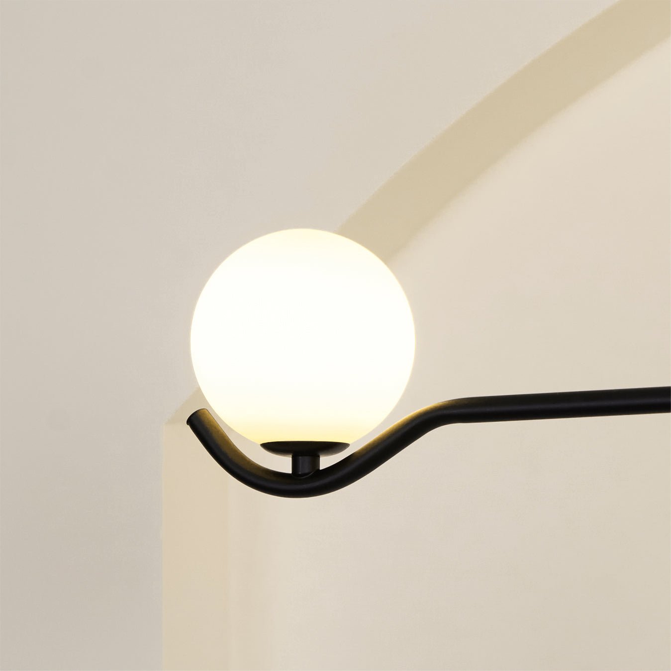 Lustra Suspension en Verre Noir avec Cadre - Neutralighting