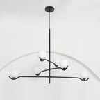 Lustra Suspension en Verre Noir avec Cadre - Neutralighting