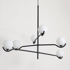 Lustra Suspension en Verre Noir avec Cadre - Neutralighting