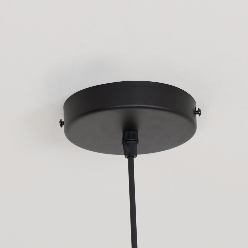 Lustra Suspension en Verre Noir avec Cadre - Neutralighting