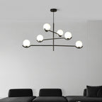 Lustra Suspension en Verre Noir avec Cadre - Neutralighting
