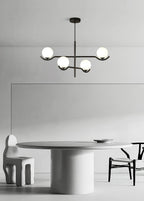 Lustra Suspension en Verre Noir avec Cadre - Neutralighting