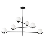 Lustra Suspension en Verre Noir avec Cadre - Neutralighting