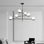 Lustra Suspension en Verre Noir avec Cadre - Neutralighting