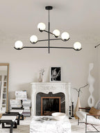 Lustra Suspension en Verre Noir avec Cadre - Neutralighting