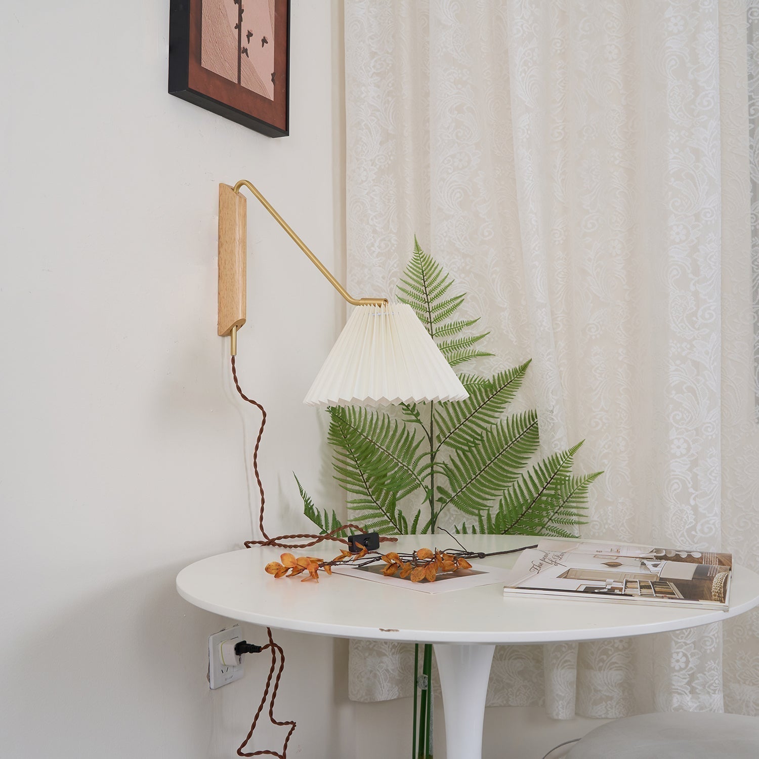Feyora Applique Murale Tissu Plissé - Neutralighting