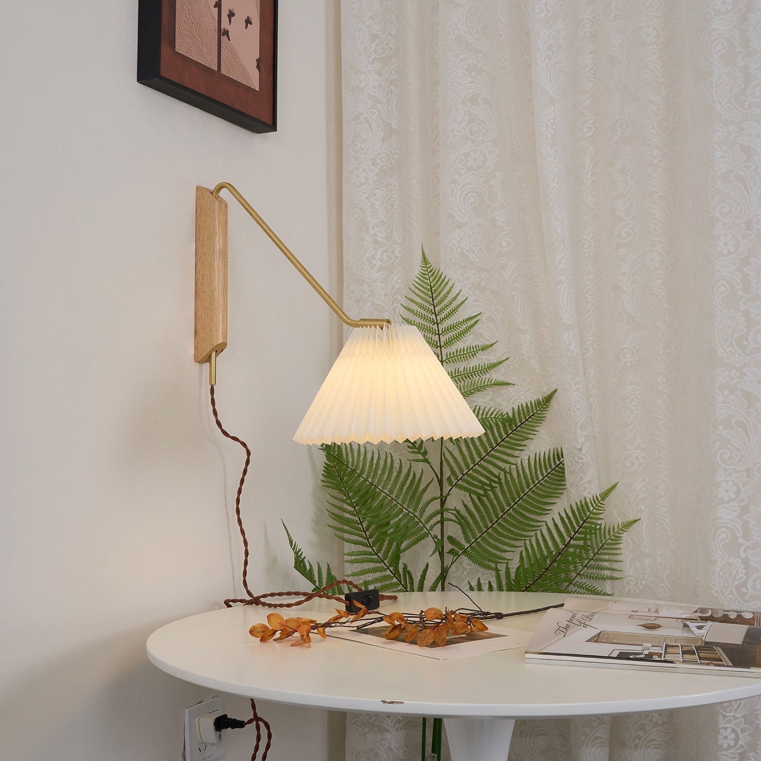 Feyora Applique Murale Tissu Plissé - Neutralighting