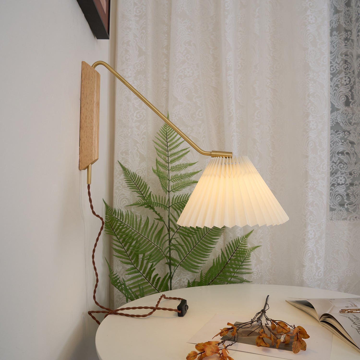 Feyora Applique Murale Tissu Plissé - Neutralighting