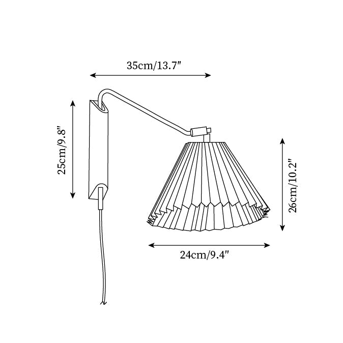 Feyora Applique Murale Tissu Plissé - Neutralighting