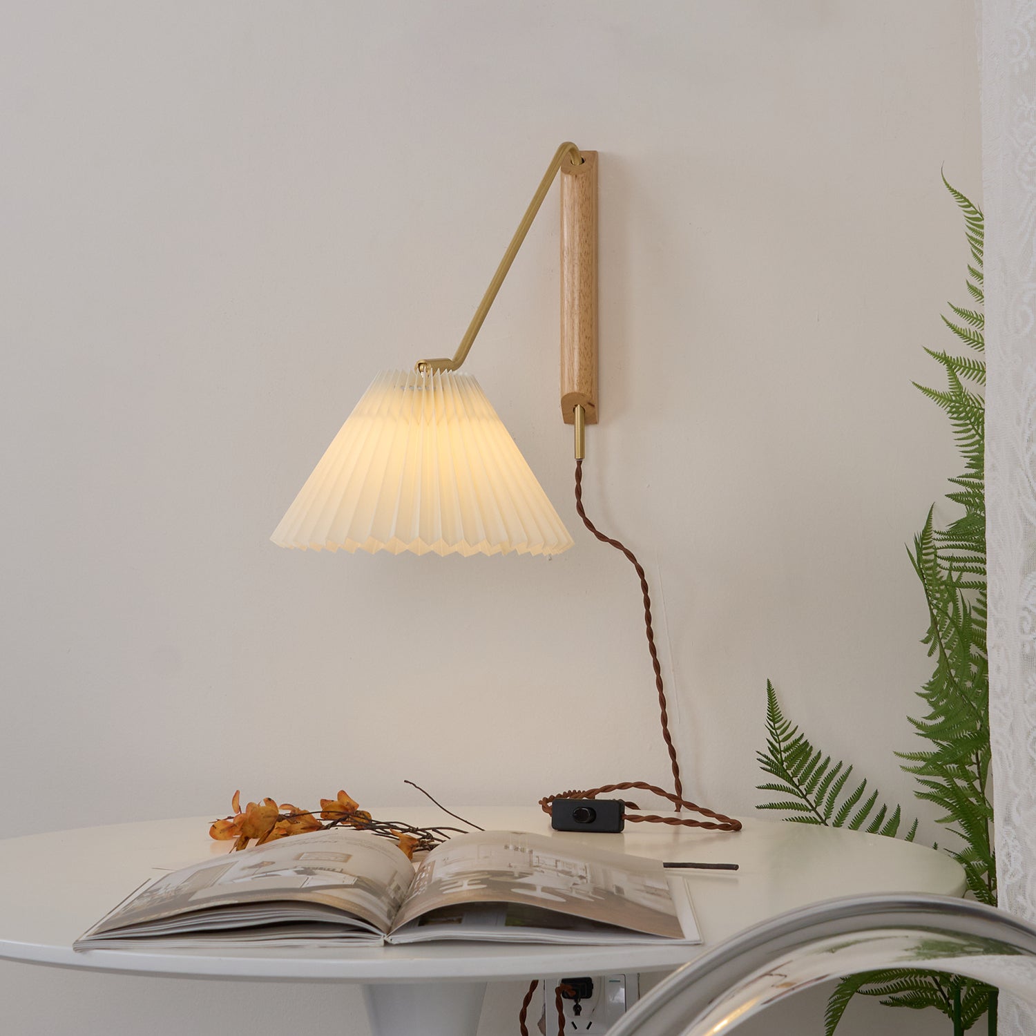 Feyora Applique Murale Tissu Plissé - Neutralighting