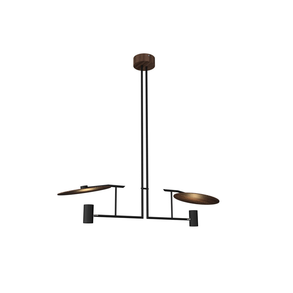 Warp Chandelier Bois Métal Élégance Premium Salon - Neutralighting
