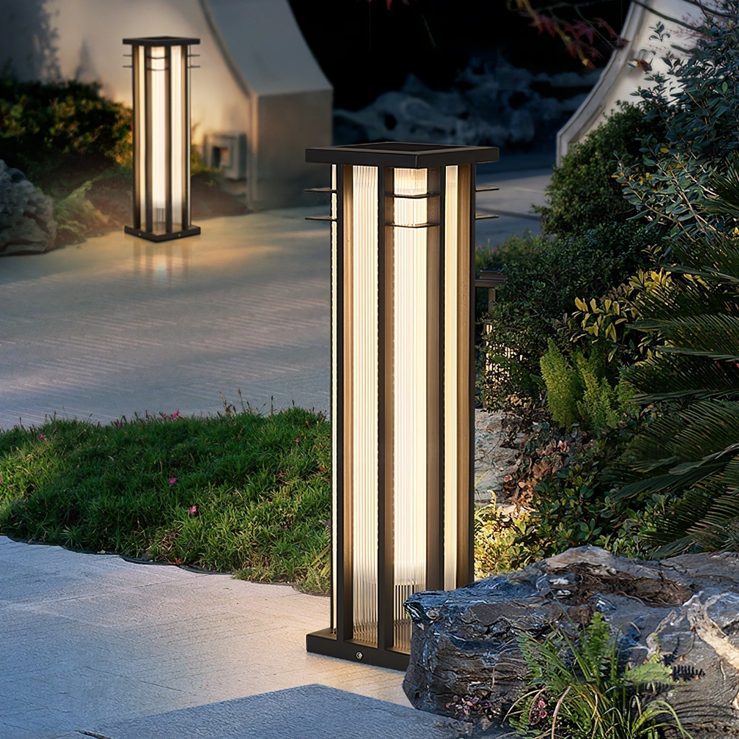 Strata Double Axe Extérieur Poteau Lumière - Neutralighting