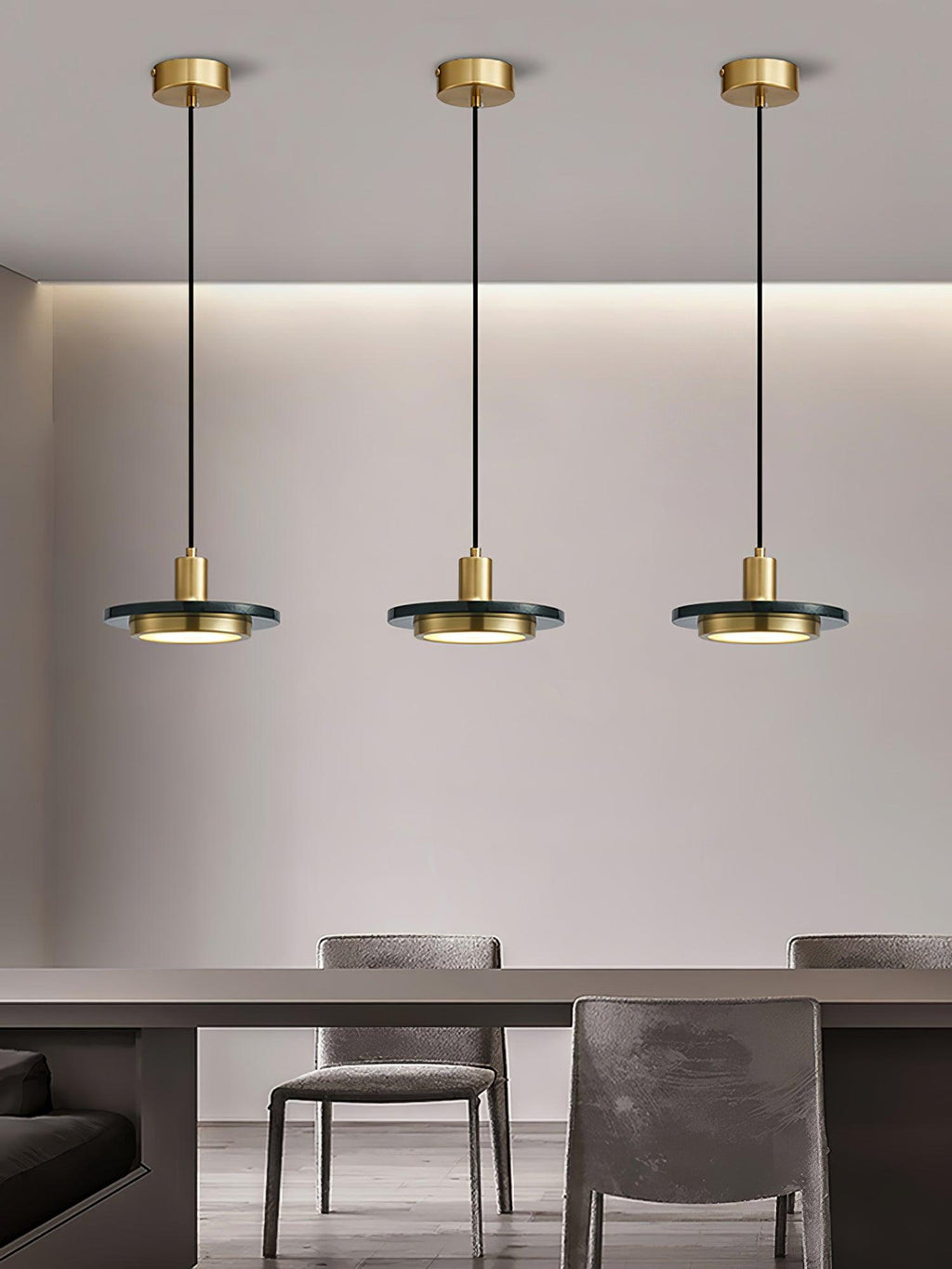 Solara Suspension en Marbre Double Cercle Moderne - Neutralighting