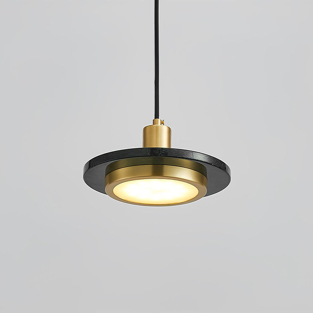 Solara Suspension en Marbre Double Cercle Moderne - Neutralighting