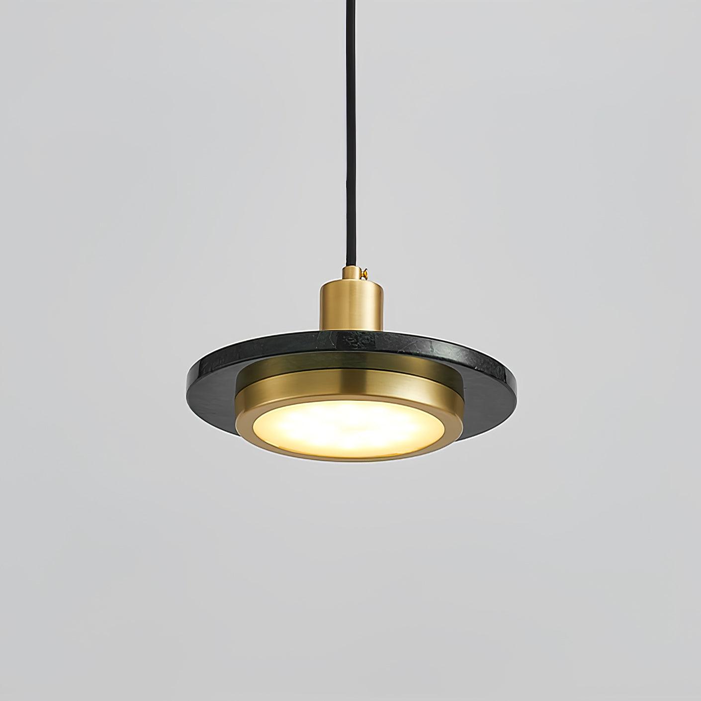 Solara Suspension en Marbre Double Cercle Moderne - Neutralighting