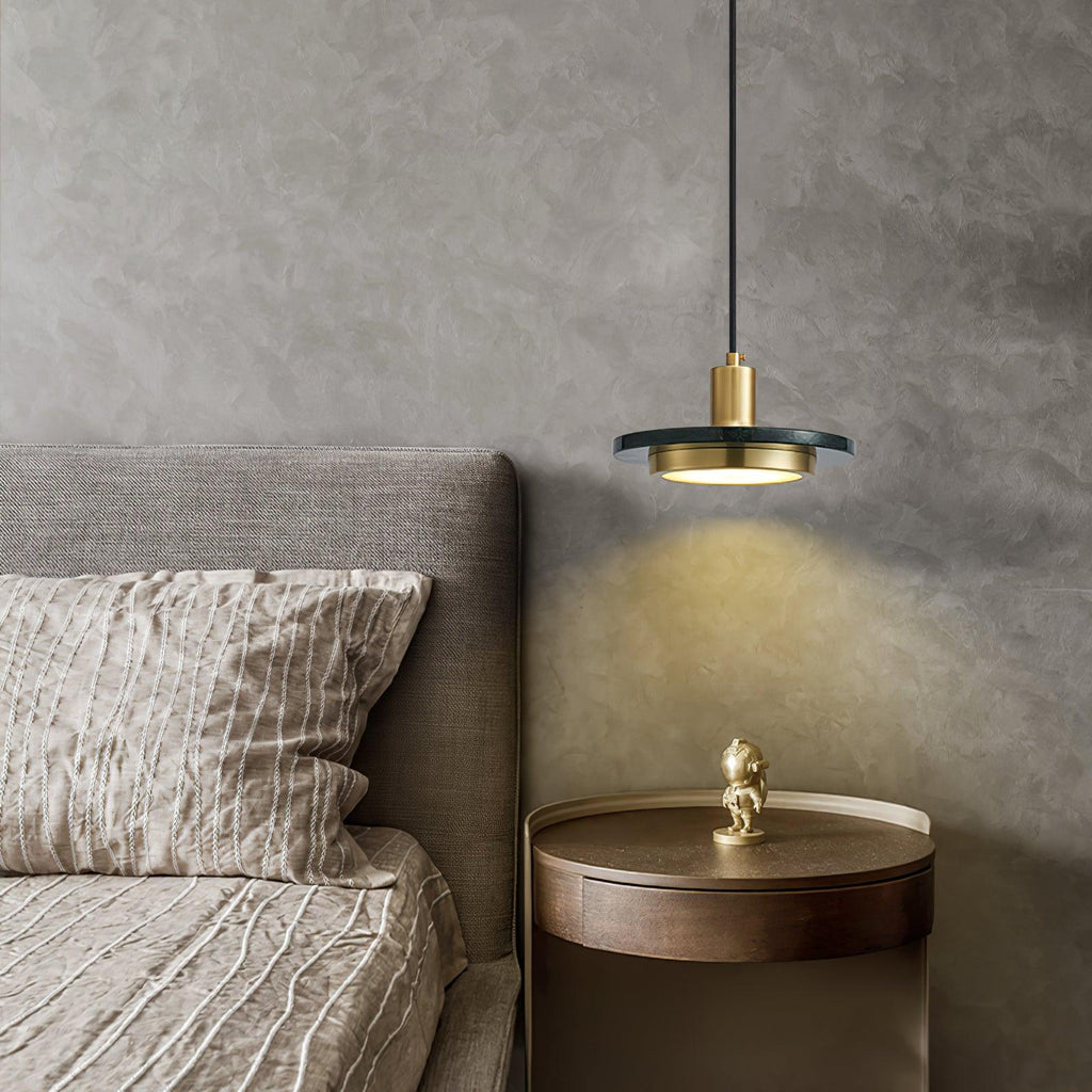 Solara Suspension en Marbre Double Cercle Moderne - Neutralighting
