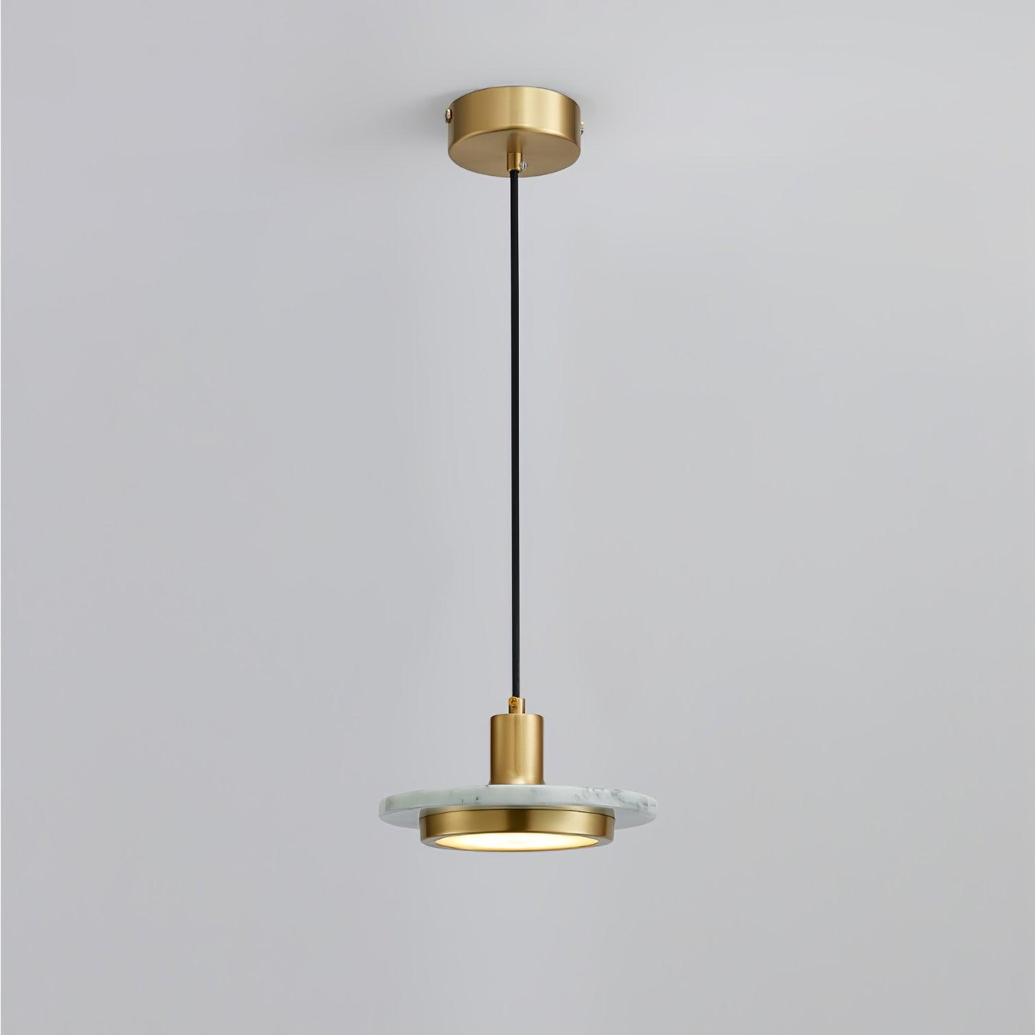 Solara Suspension en Marbre Double Cercle Moderne - Neutralighting