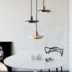 Solara Suspension en Marbre Double Cercle Moderne - Neutralighting