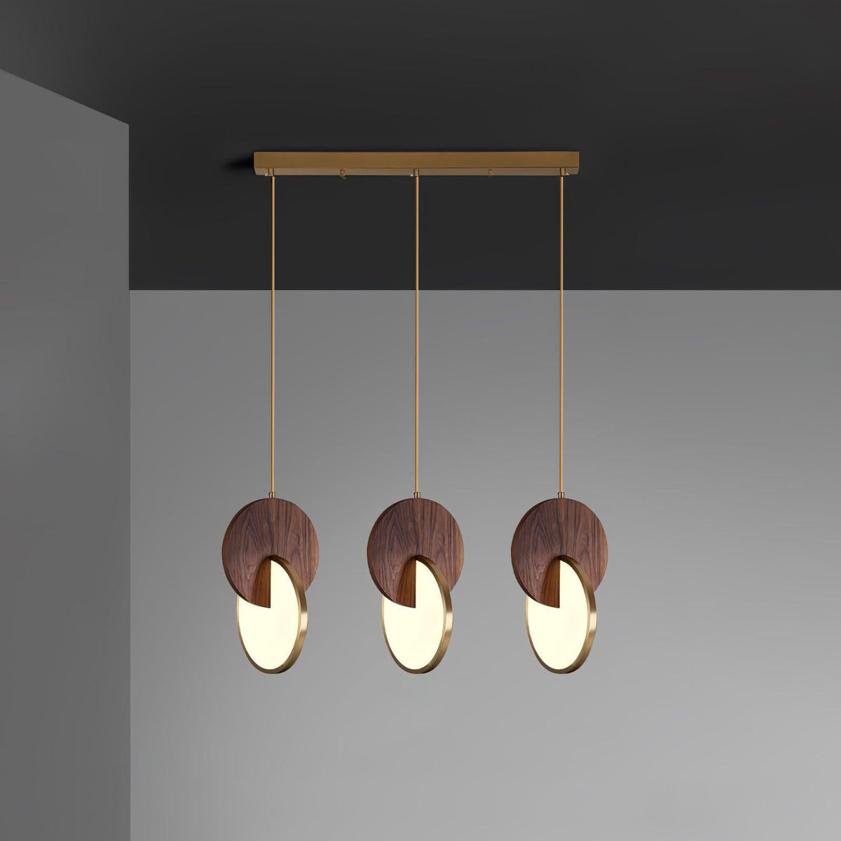 Lysola Suspension en anneau de bois - Neutralighting