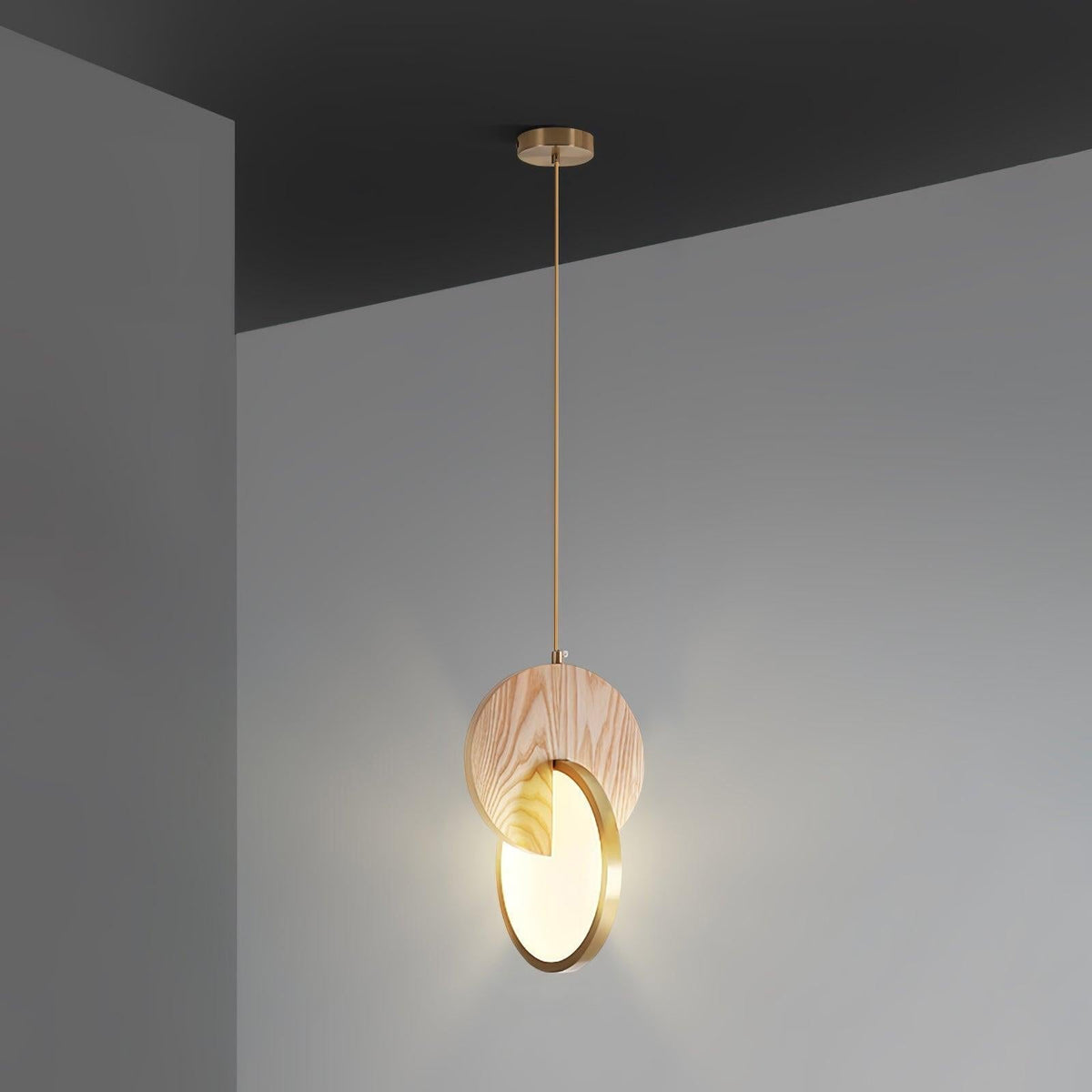 Lysola Suspension en anneau de bois - Neutralighting