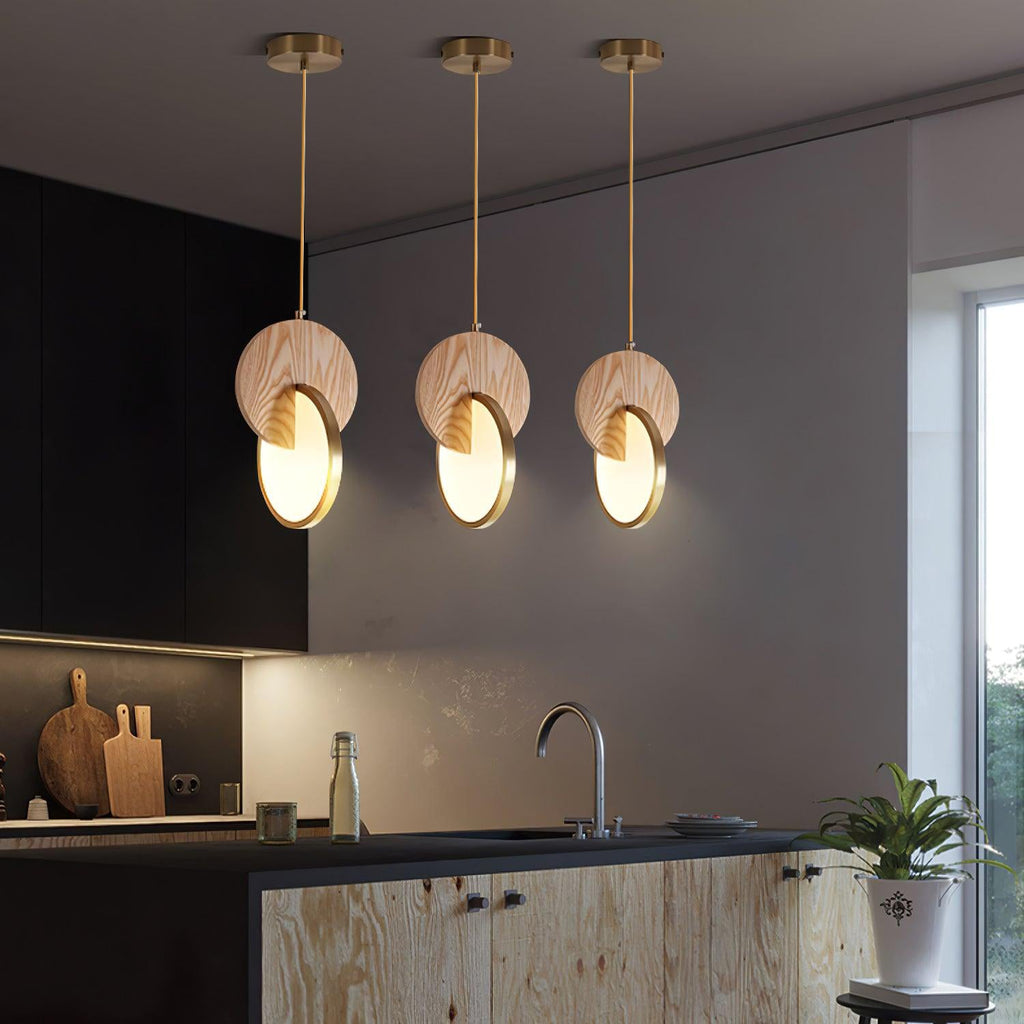 Lysola Suspension en anneau de bois - Neutralighting