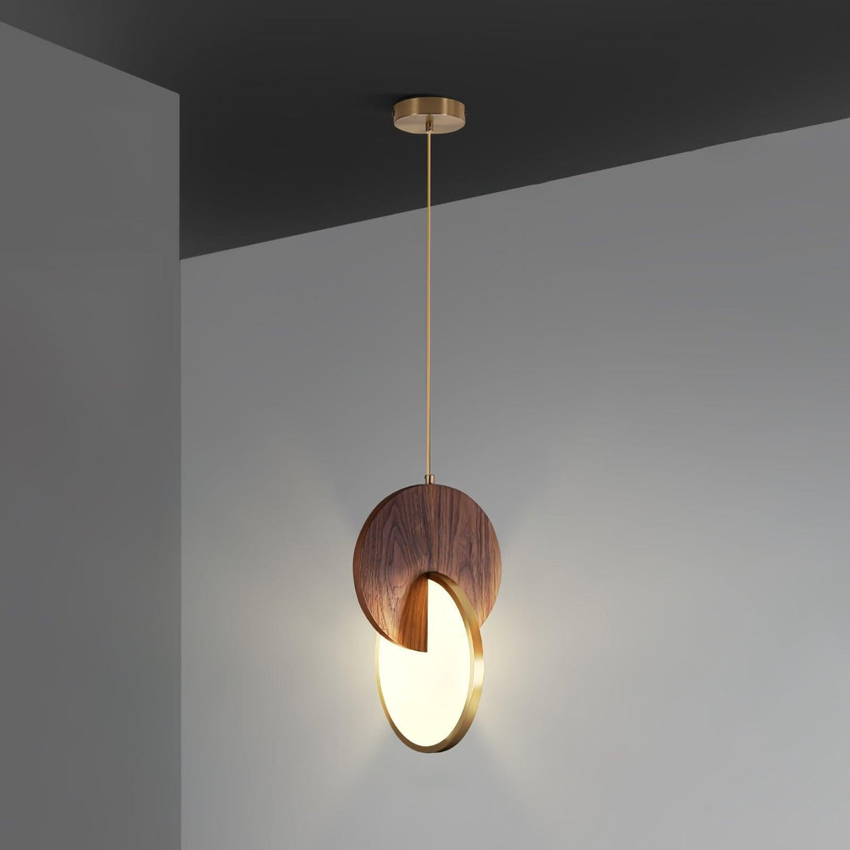 Lysola Suspension en anneau de bois - Neutralighting