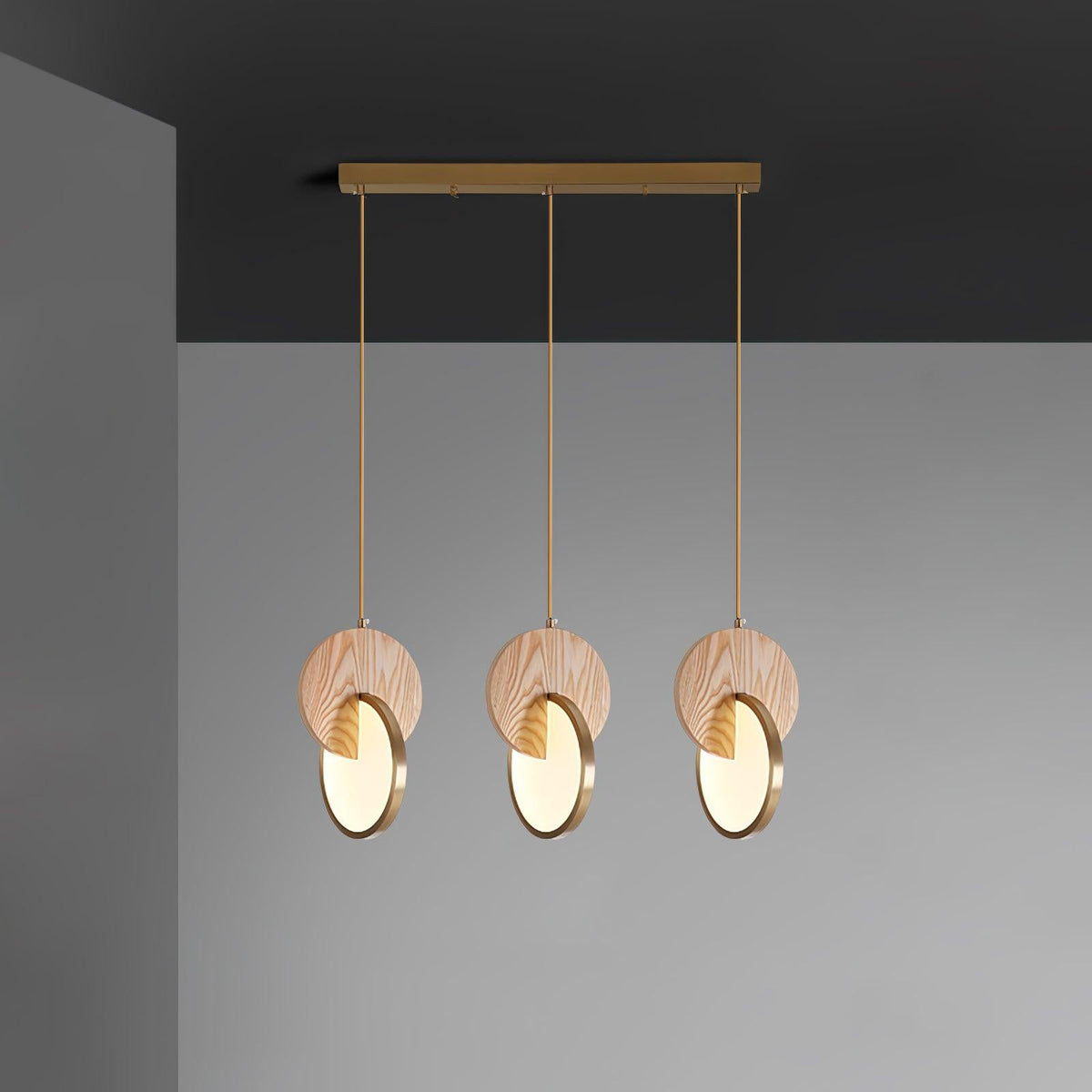 Lysola Suspension en anneau de bois - Neutralighting