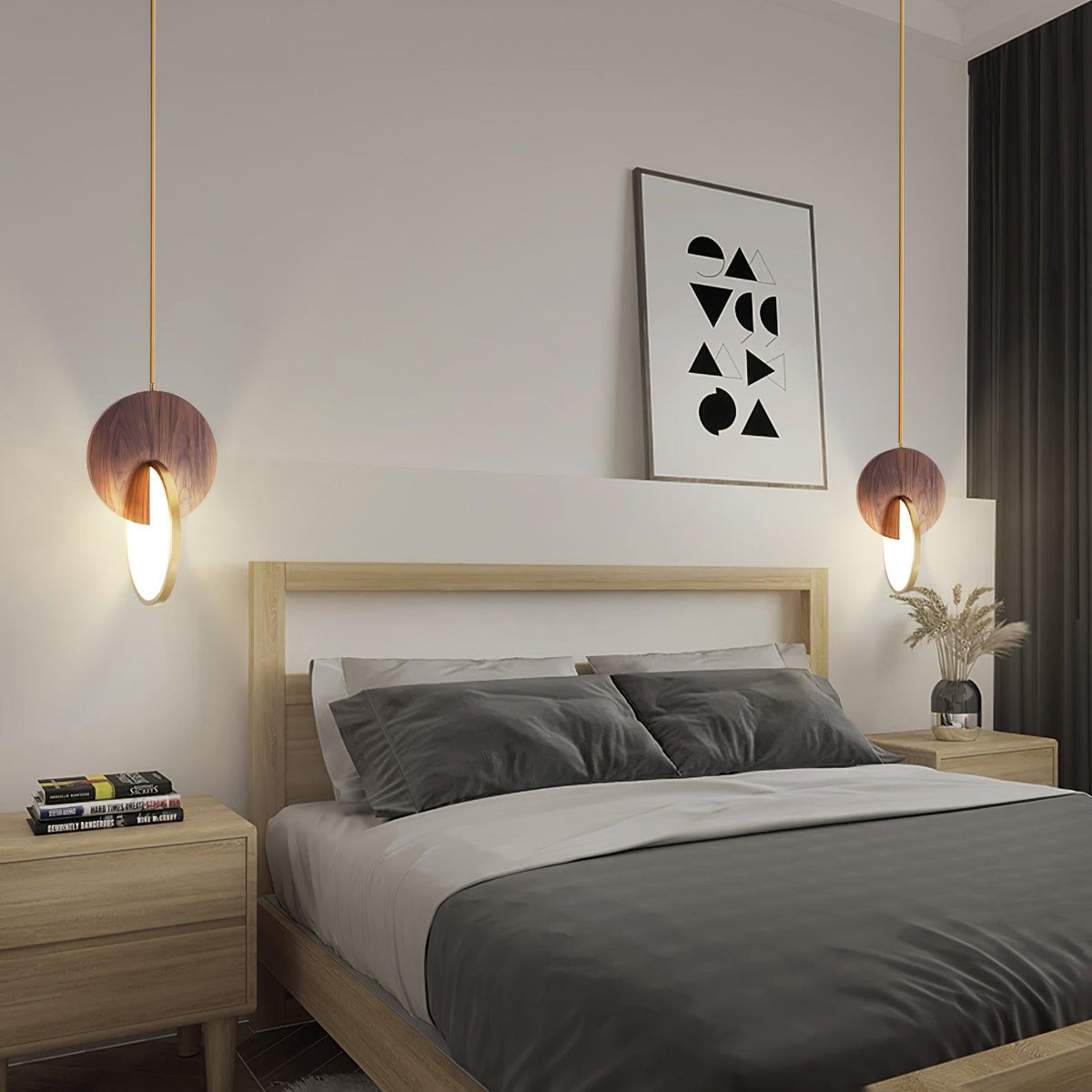 Lysola Suspension en anneau de bois - Neutralighting