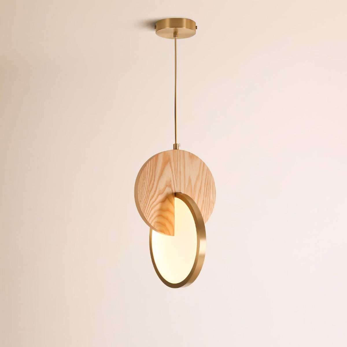 Lysola Suspension en anneau de bois - Neutralighting