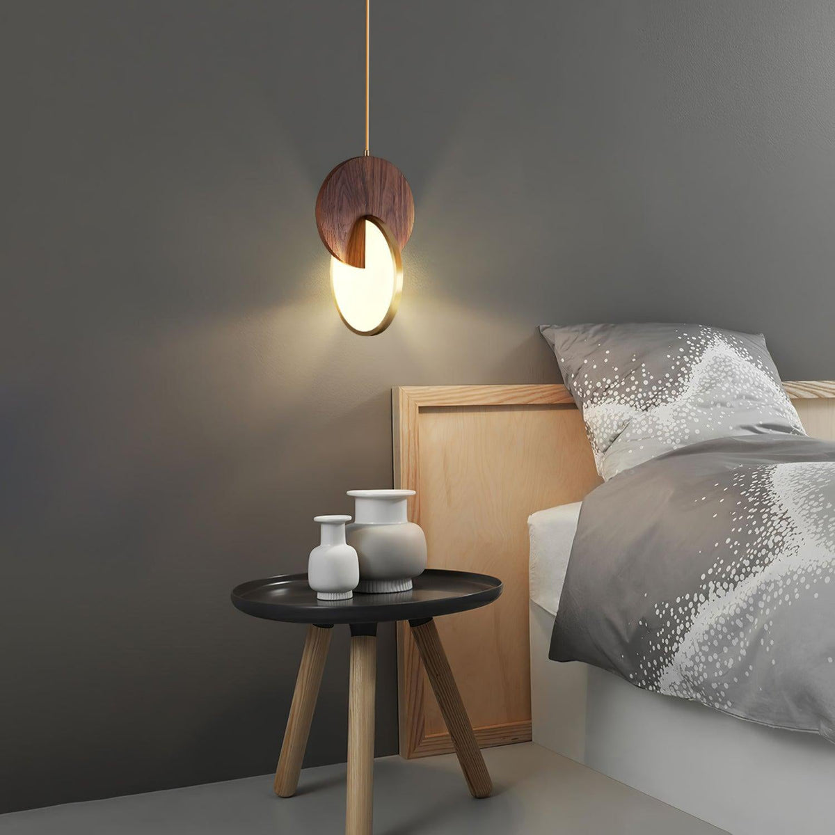Lysola Suspension en anneau de bois - Neutralighting