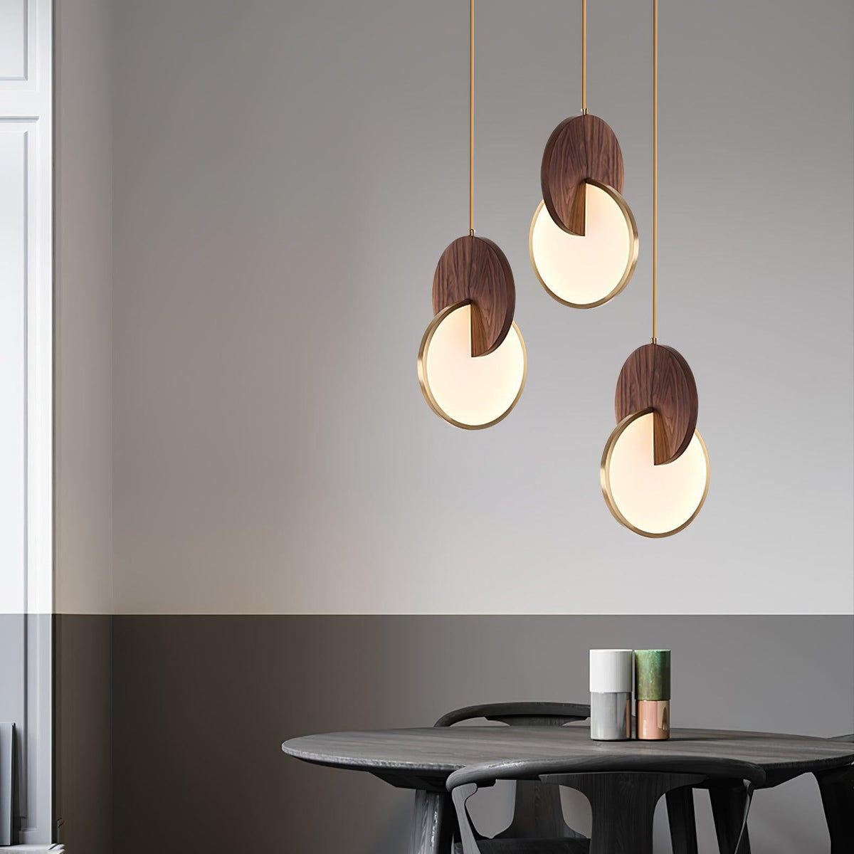 Lysola Suspension en anneau de bois - Neutralighting