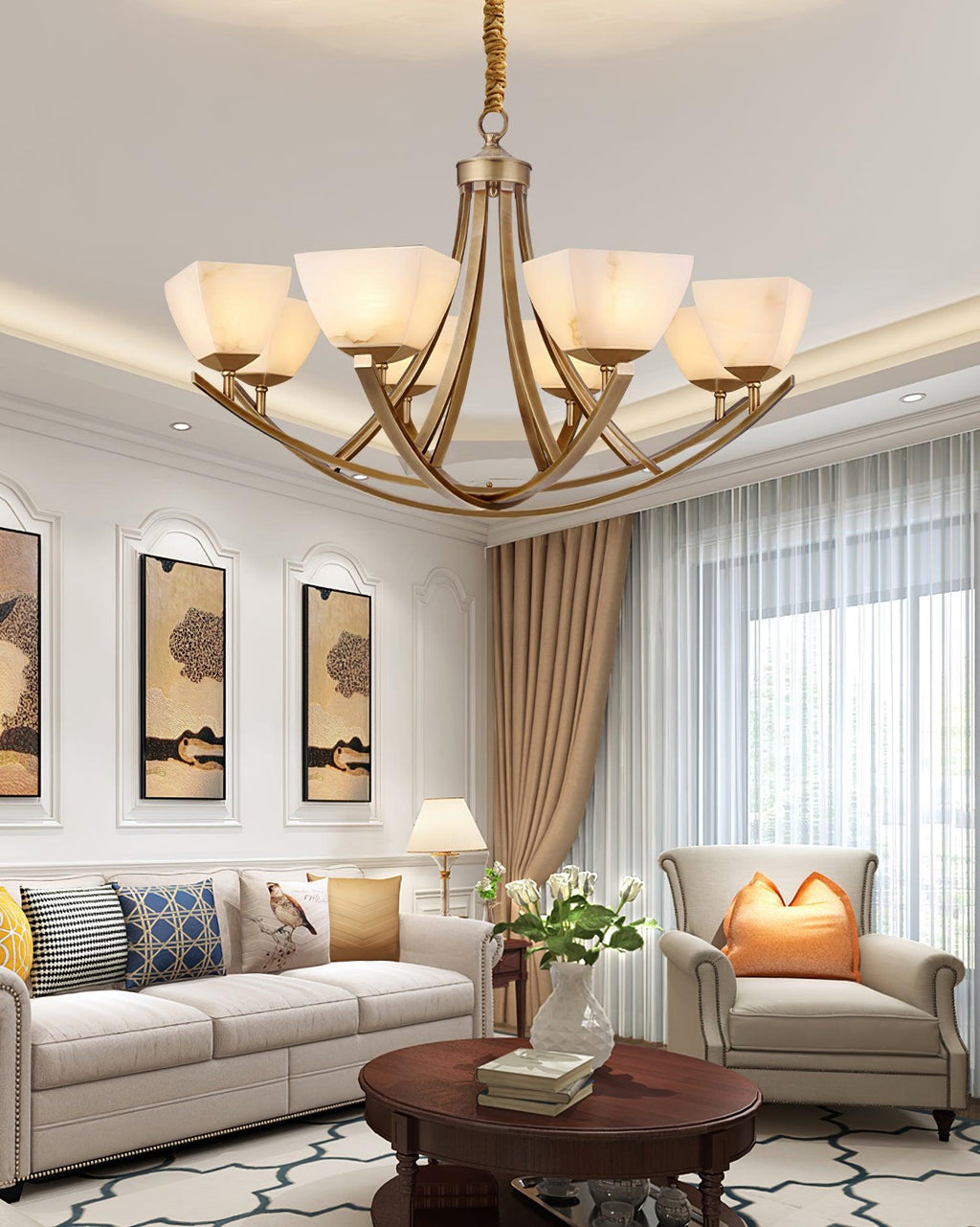 Crown Lustre Classique en Laiton - Neutralighting
