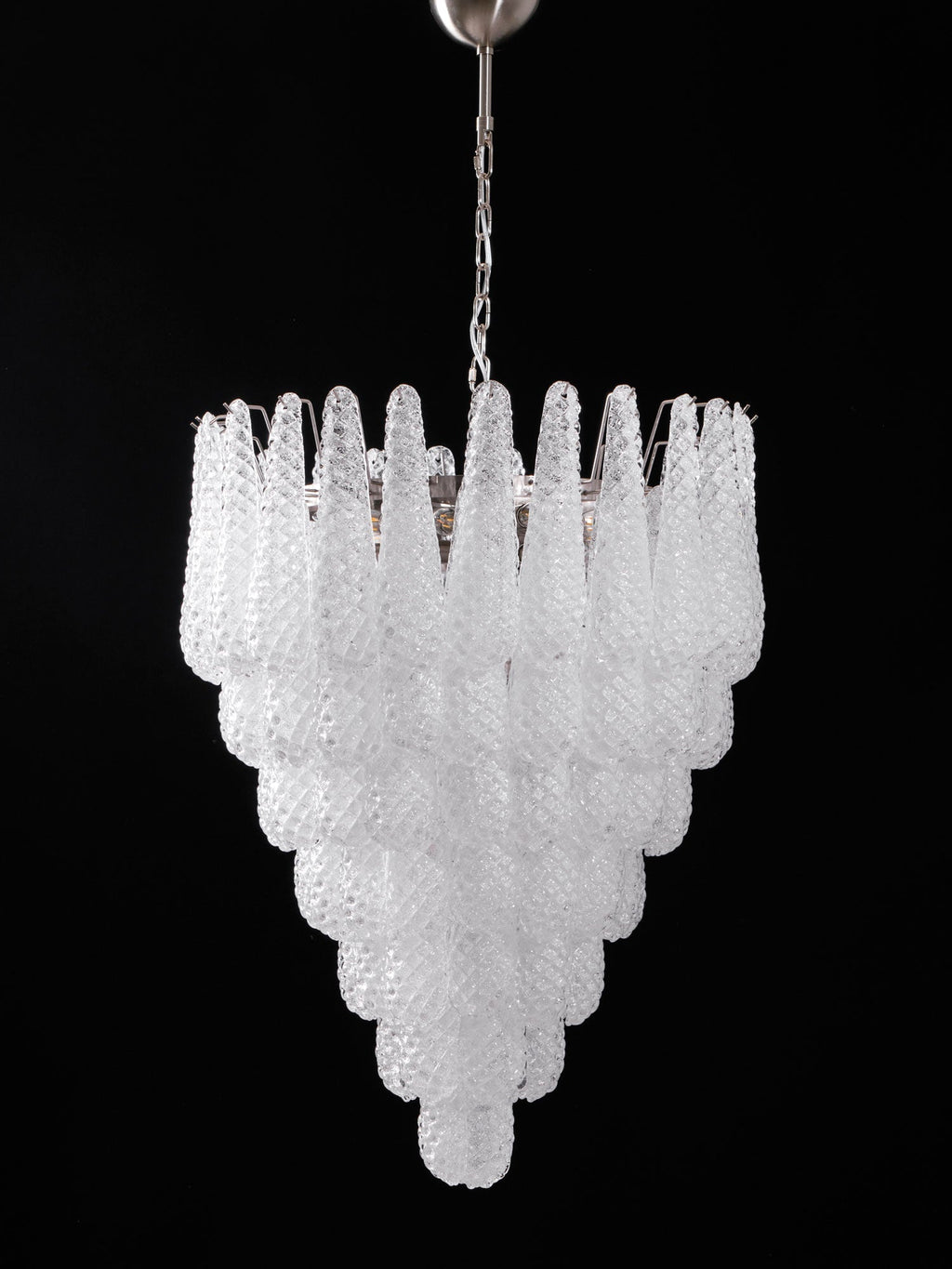 Aurora Chandelier Gouttes Transparentes en Verre de Murano. - Neutralighting