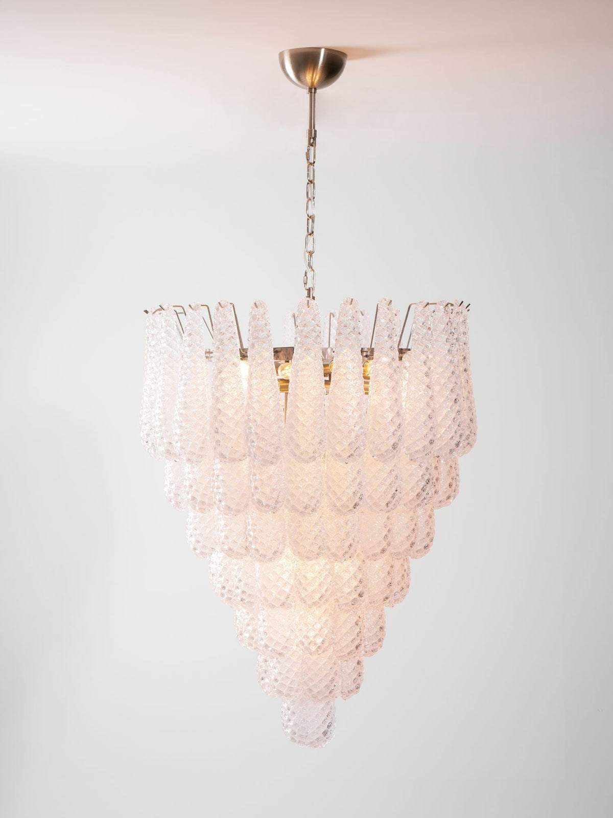Aurora Chandelier Gouttes Transparentes en Verre de Murano. - Neutralighting