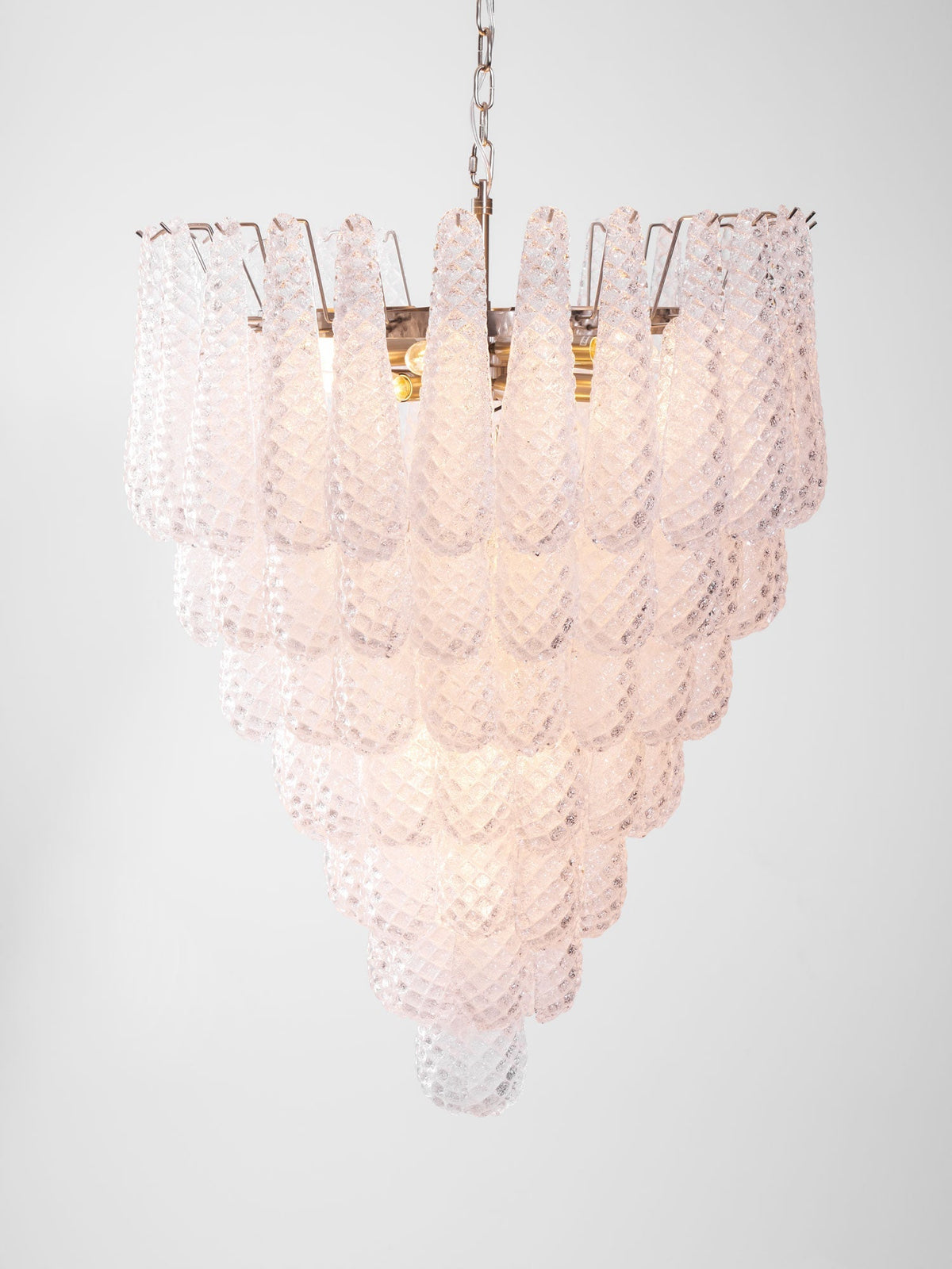 Aurora Chandelier Gouttes Transparentes en Verre de Murano. - Neutralighting