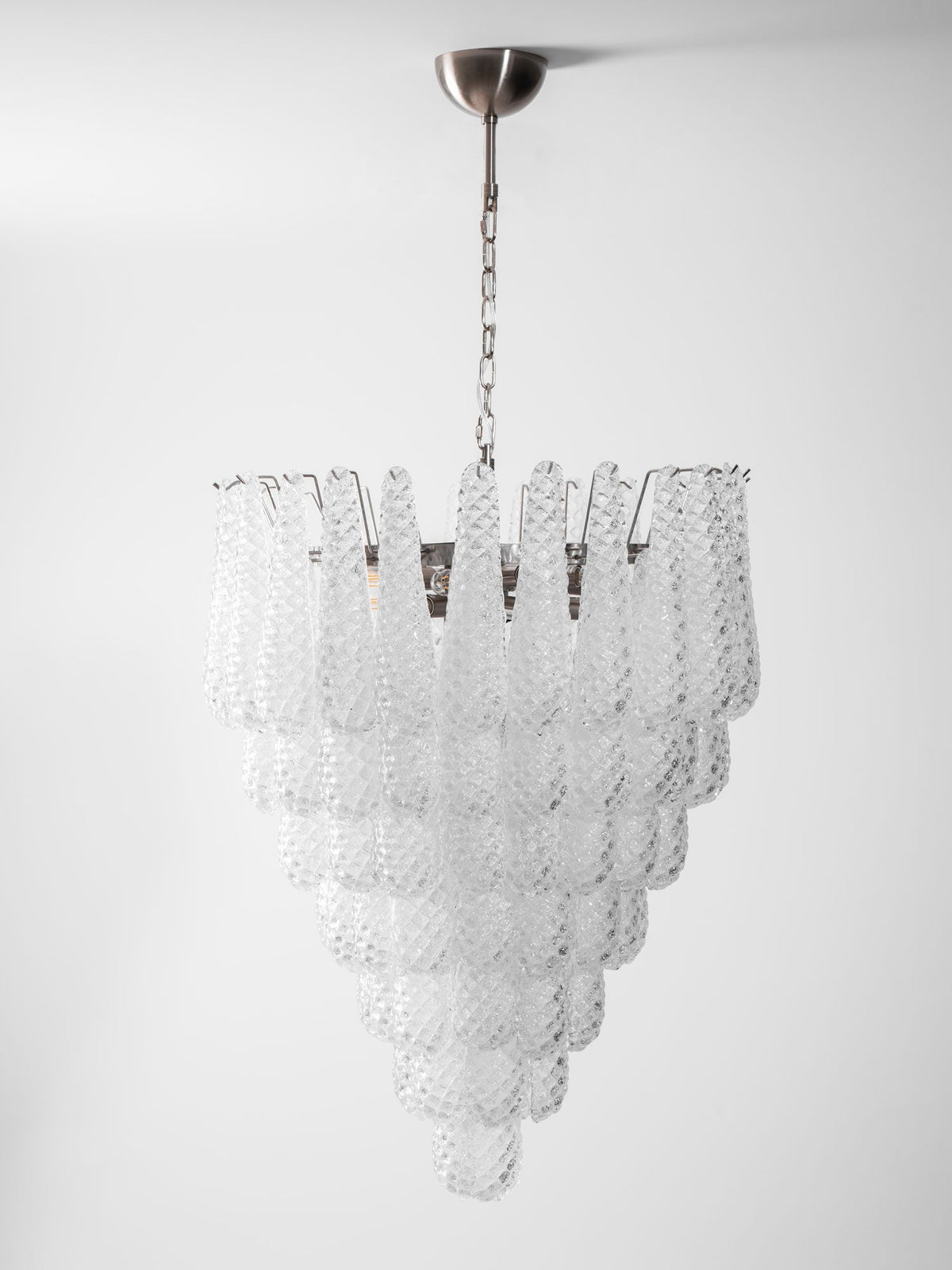Aurora Chandelier Gouttes Transparentes en Verre de Murano. - Neutralighting