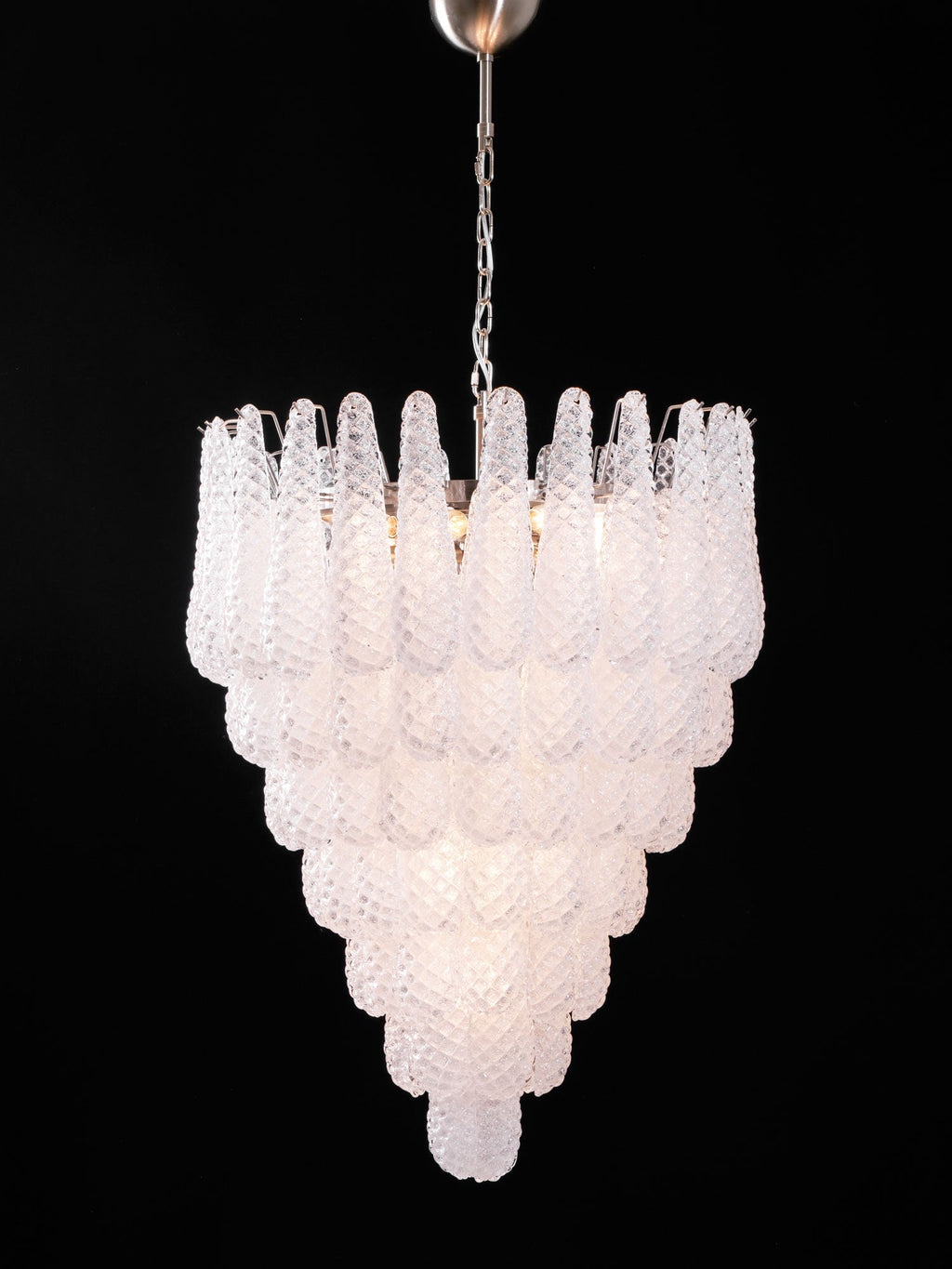 Aurora Chandelier Gouttes Transparentes en Verre de Murano. - Neutralighting