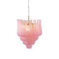 Junto Lustre Goutte Rose Métal Verre Luxe - Neutralighting