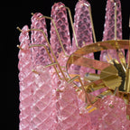 Aurora Chandelier en Verre Rose Luxe - Neutralighting