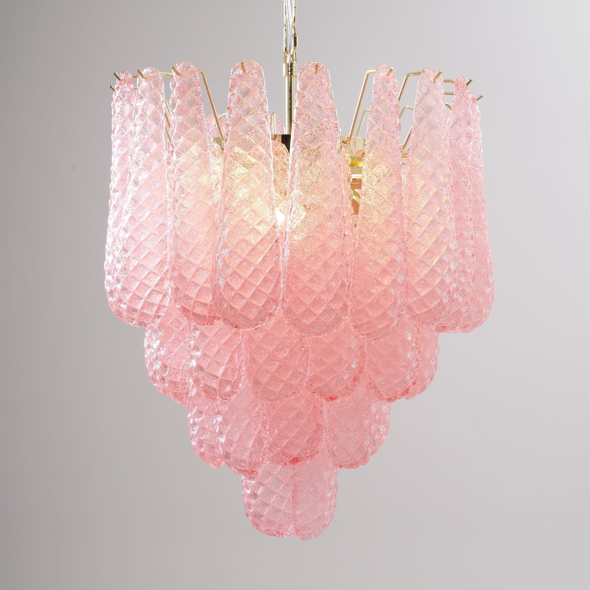 Aurora Chandelier en Verre Rose Luxe - Neutralighting