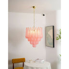 Aurora Chandelier en Verre Rose Luxe - Neutralighting