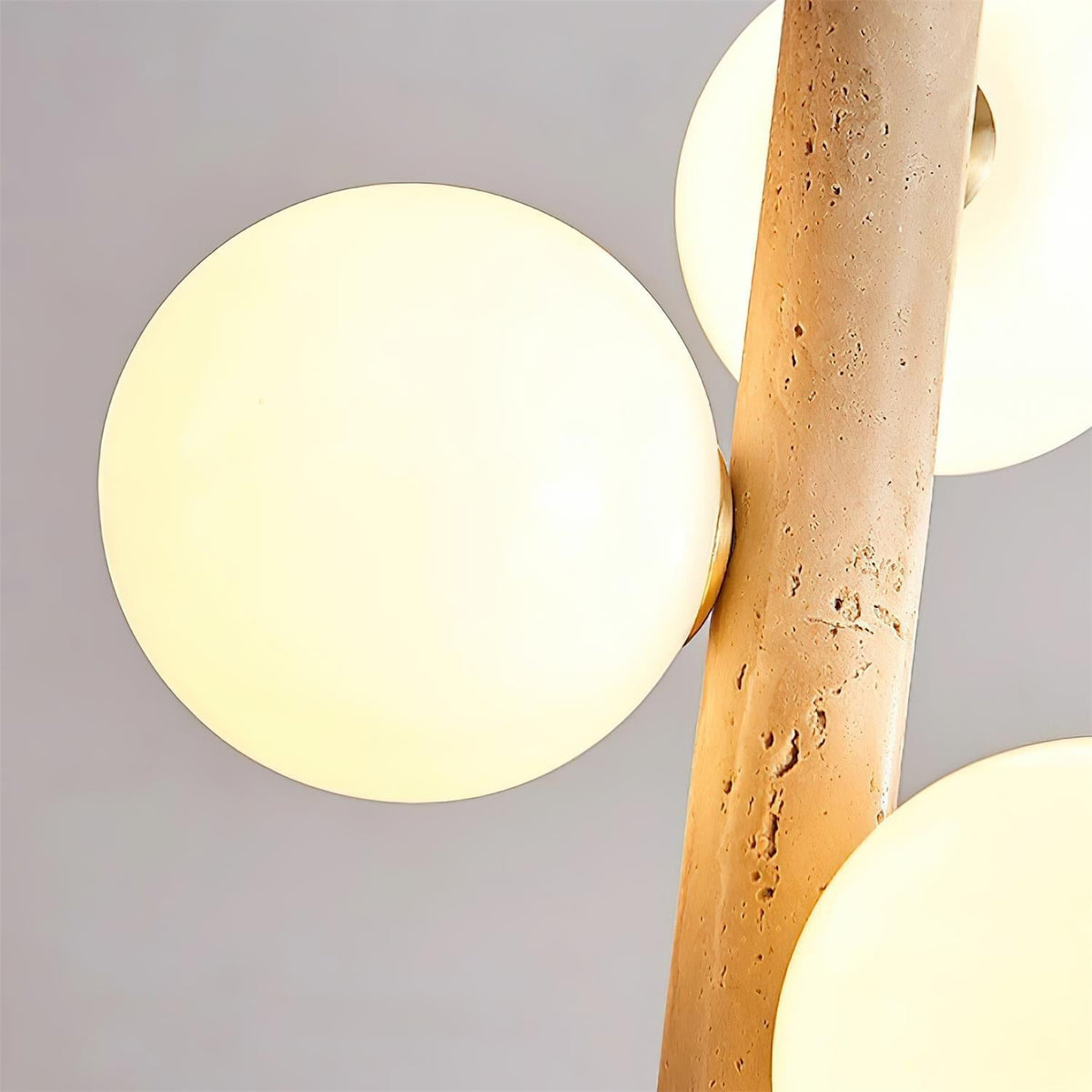 Orbitra Suspension Verticale Travertin Verre - Neutralighting