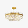 Lustra Chandelier Élégant en Cristal et Laiton en Forme de Tambour - Neutralighting
