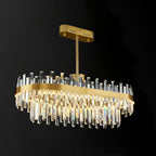 Lustra Chandelier Élégant en Cristal et Laiton en Forme de Tambour - Neutralighting
