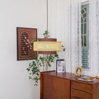 Zerither Lampe Pendante Rattan Tissu - Neutralighting