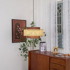 Zerither Lampe Pendante Rattan Tissu - Neutralighting