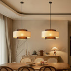 Zerither Lampe Pendante Rattan Tissu - Neutralighting