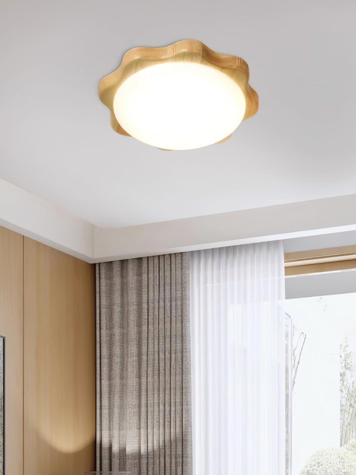 Myshae Plafonnier Tambour Bois Minimaliste - Neutralighting