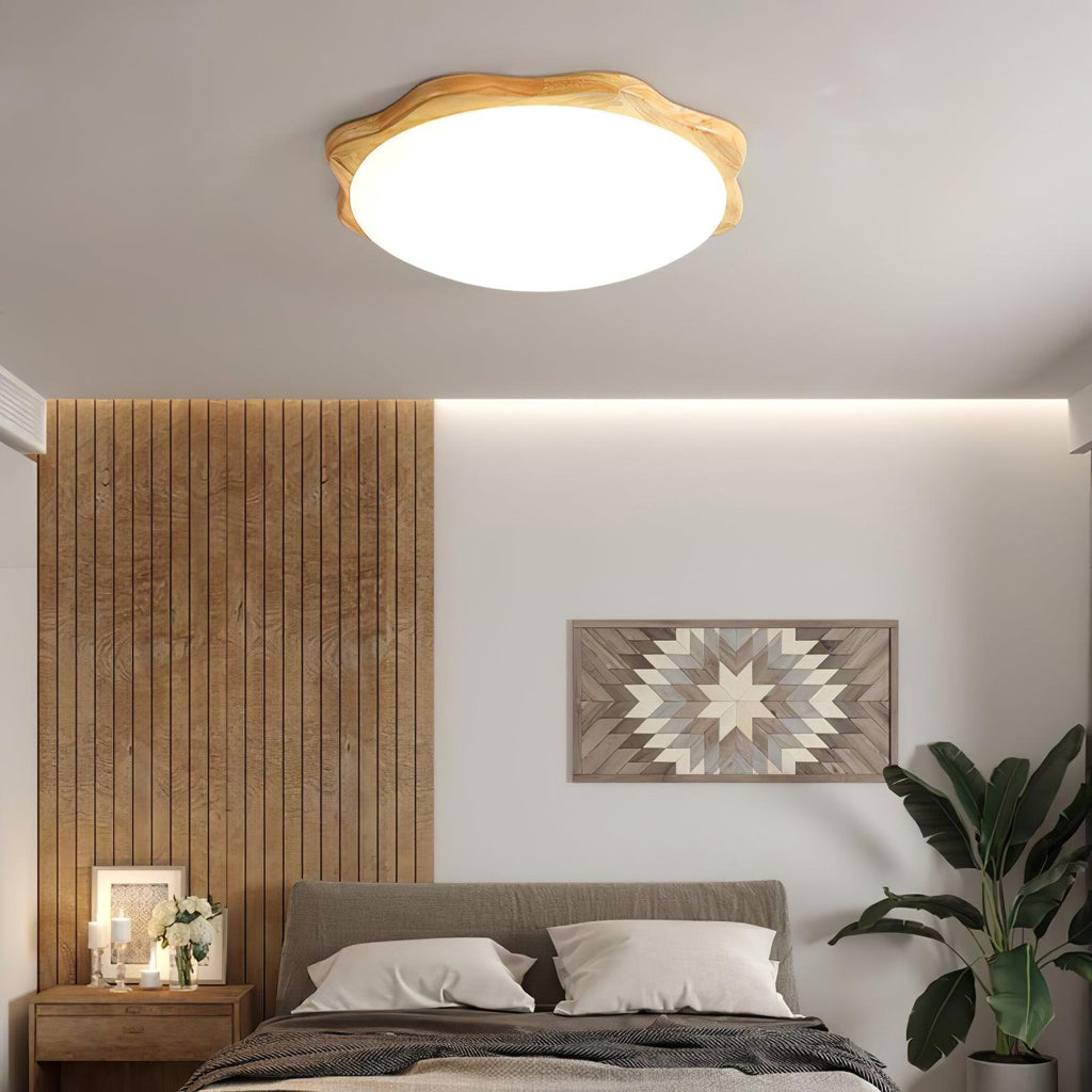 Myshae Plafonnier Tambour Bois Minimaliste - Neutralighting